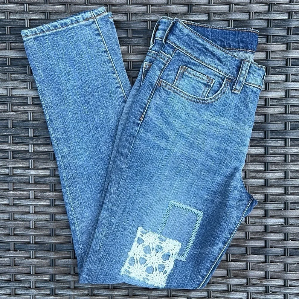 Gap Kids Faded Girlfriend Fashion Patch Jeans